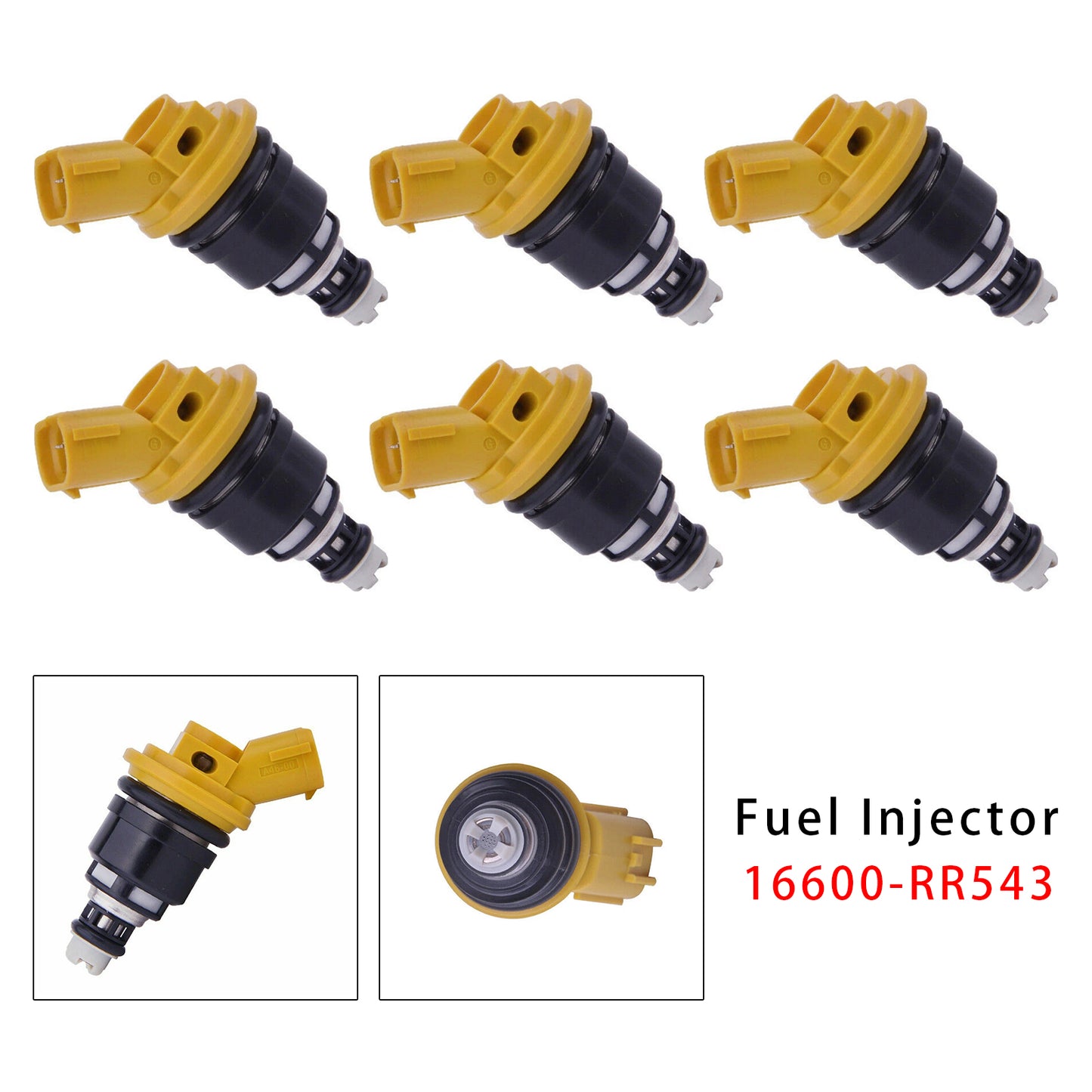1996-1998 Nissan Skyline R33 Twin Turbo 2.6L I6 16600-RR543 6Pcs Fuel Injector