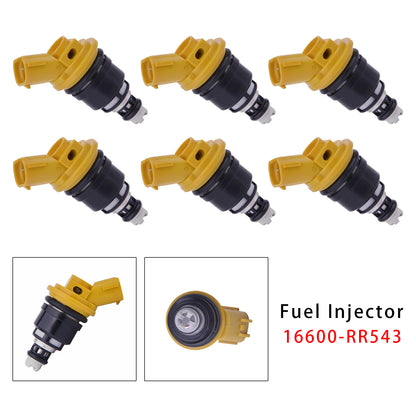 1996-1998 Nissan Skyline R33 Twin Turbo 2.6L I6 16600-RR543 6Pcs Fuel Injector