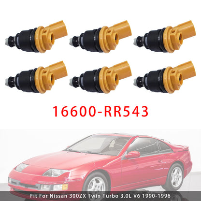 1996-1998 Nissan Skyline R33 Twin Turbo 2.6L I6 16600-RR543 6Pcs Fuel Injector