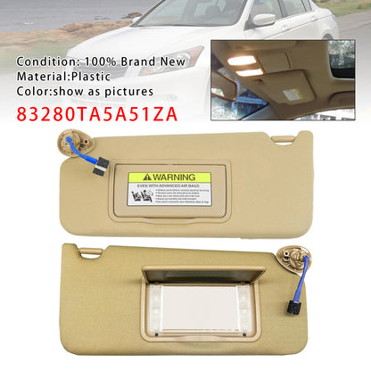 2008-2017 Honda Accord 83280TA5A51ZA Pair Of Beige Sun Visor