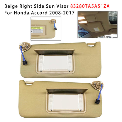 2008-2017 Honda Accord 83280TA5A51ZA Pair Of Beige Sun Visor