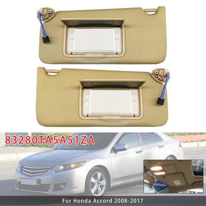 2008-2017 Honda Accord 83280TA5A51ZA Pair Of Beige Sun Visor