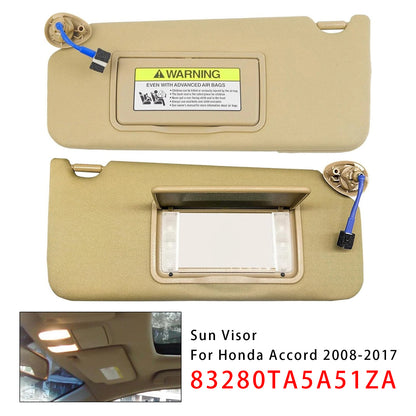 2008-2017 Honda Accord 83280TA5A51ZA Pair Of Beige Sun Visor
