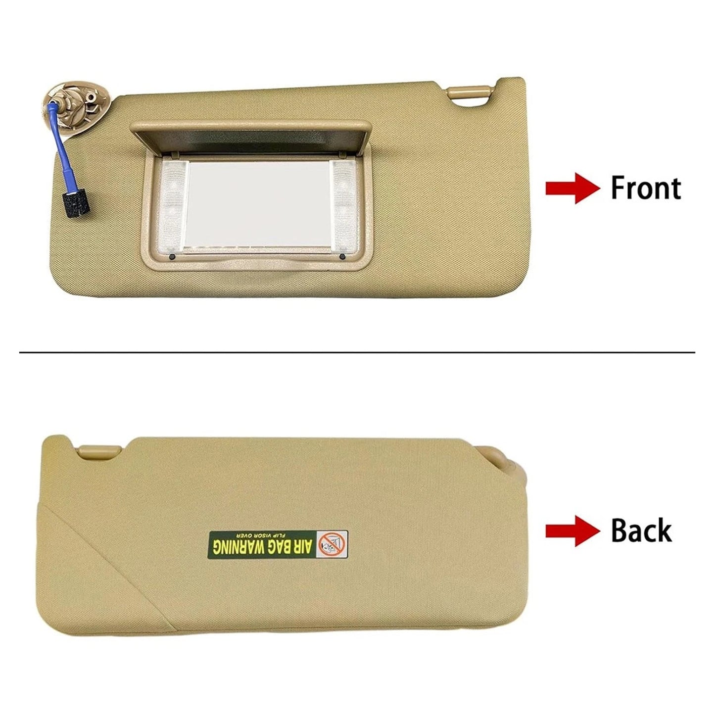 2008-2017 Honda Accord 83280TA5A51ZA Pair Of Beige Sun Visor