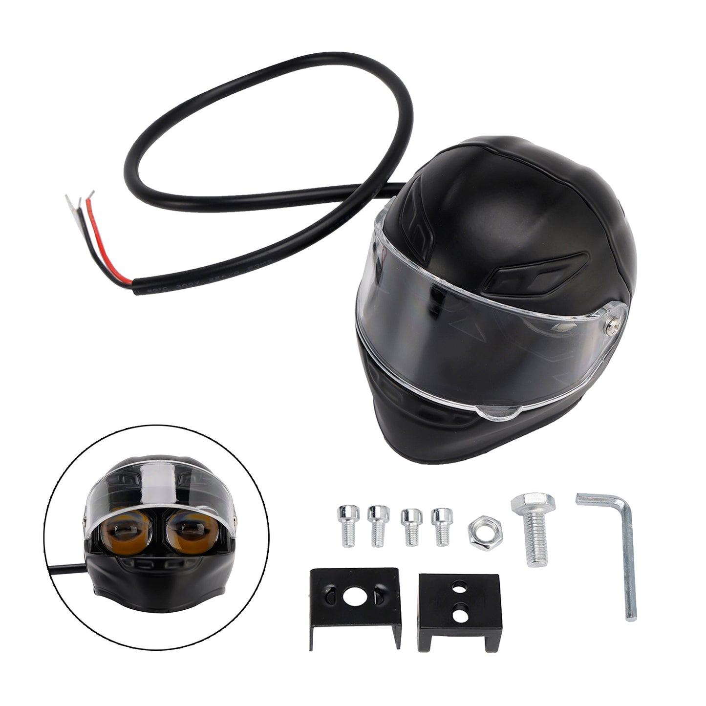 Motor Electric Led Worklight Spotlight Waterproof Headlight 20W Helmet-Look