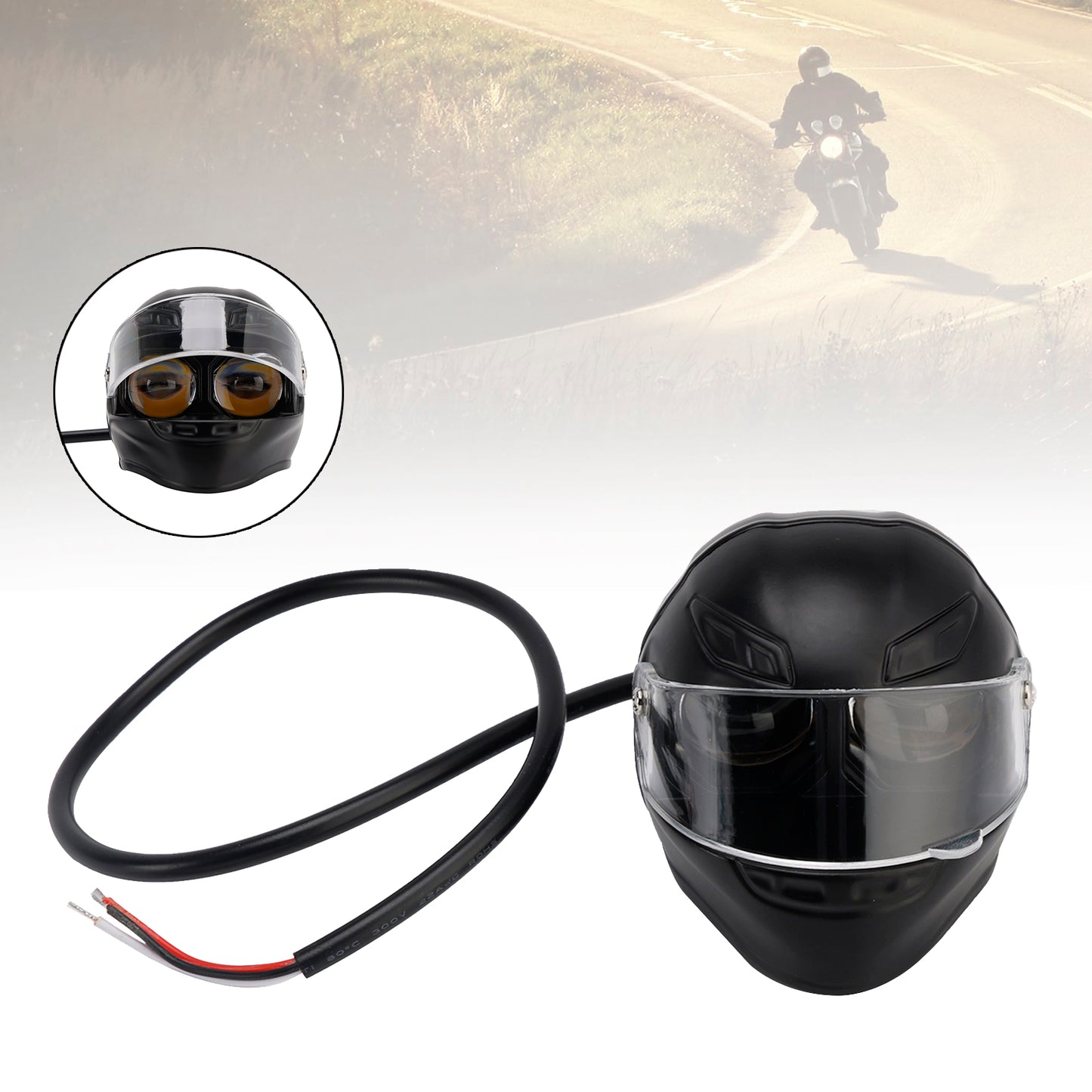 Motor Electric Led Worklight Spotlight Waterproof Headlight 20W Helmet-Look