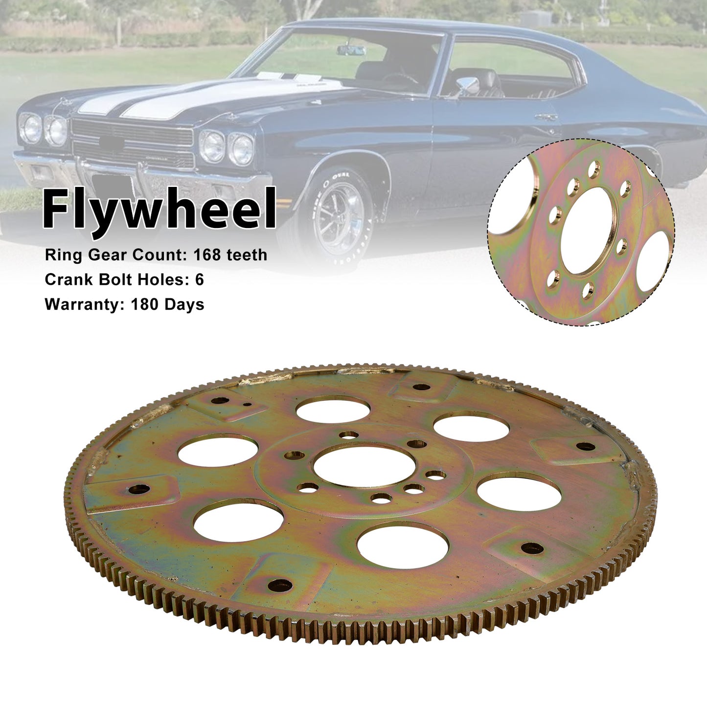 1970-1990 Chevy 454 1845400 168-Teeth Steel Flexplate