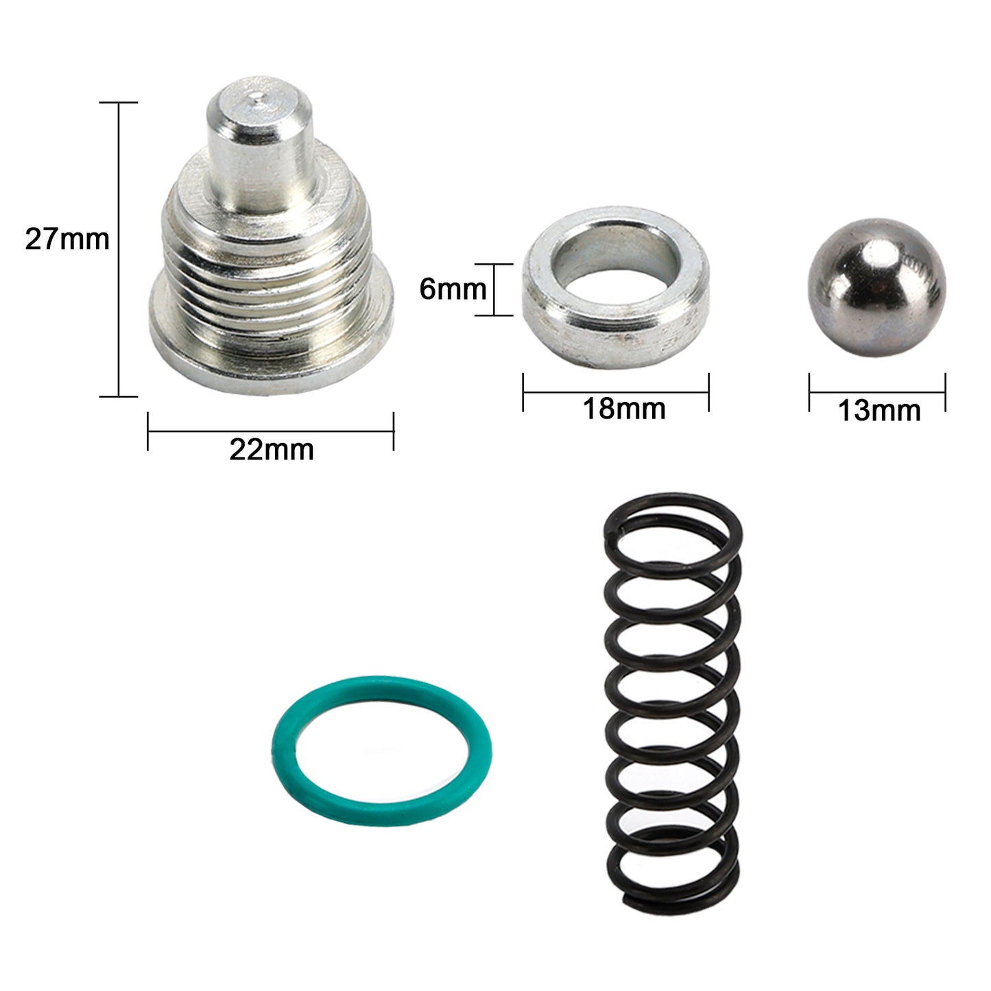 Ford 94.5-03 7.3L Diesel Oil Pump Relief Valve Spring Plug & Seals Kit