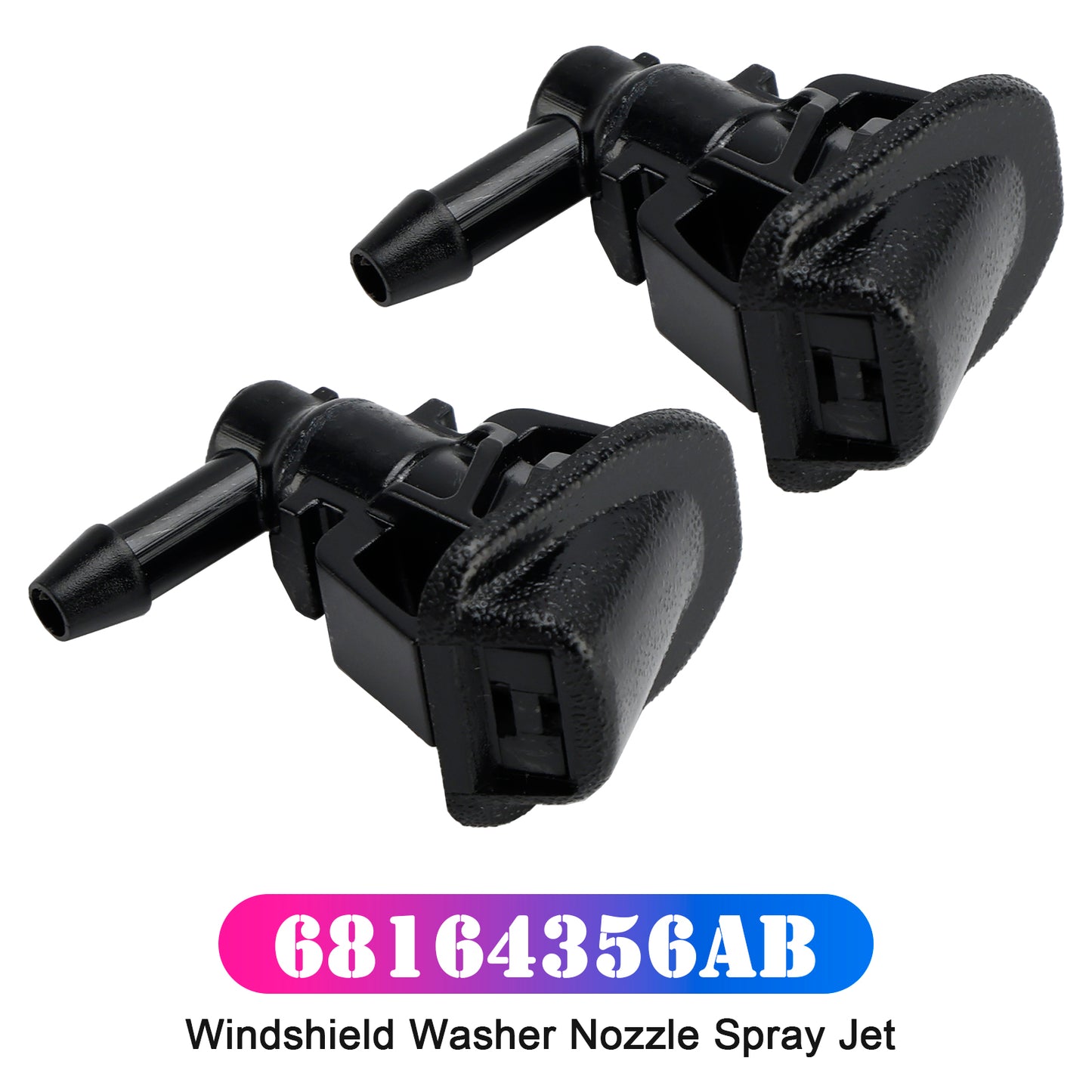 2007-2017 Jeep Wrangler JK 68164356AB 2X Windshield Washer Nozzles Spray Jet