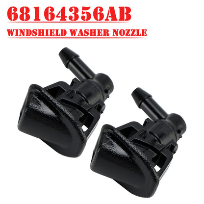 2007-2017 Jeep Wrangler JK 68164356AB 2X Windshield Washer Nozzles Spray Jet