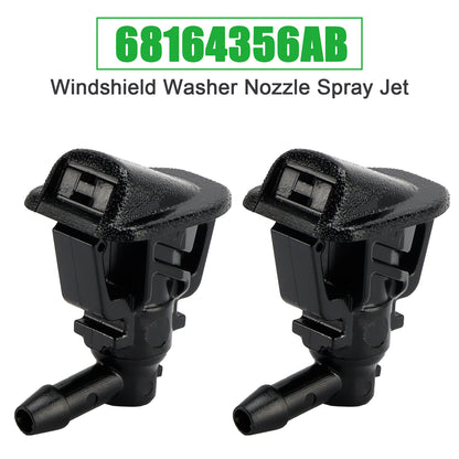 2007-2017 Jeep Wrangler JK 68164356AB 2X Windshield Washer Nozzles Spray Jet