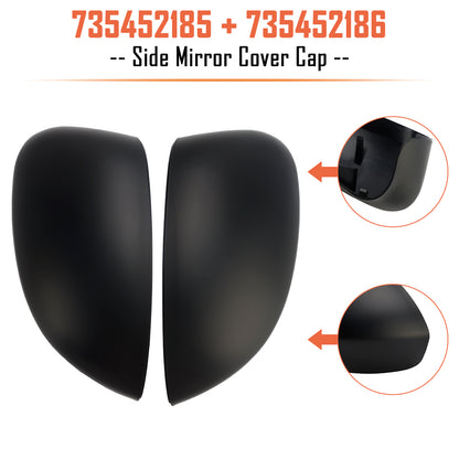 2007-2024 Fiat 500/500C 735452185 Pair of Side Mirror Cover Cap