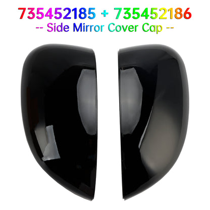 2007-2024 Fiat 500/500C 735452185 Pair of Side Mirror Cover Cap