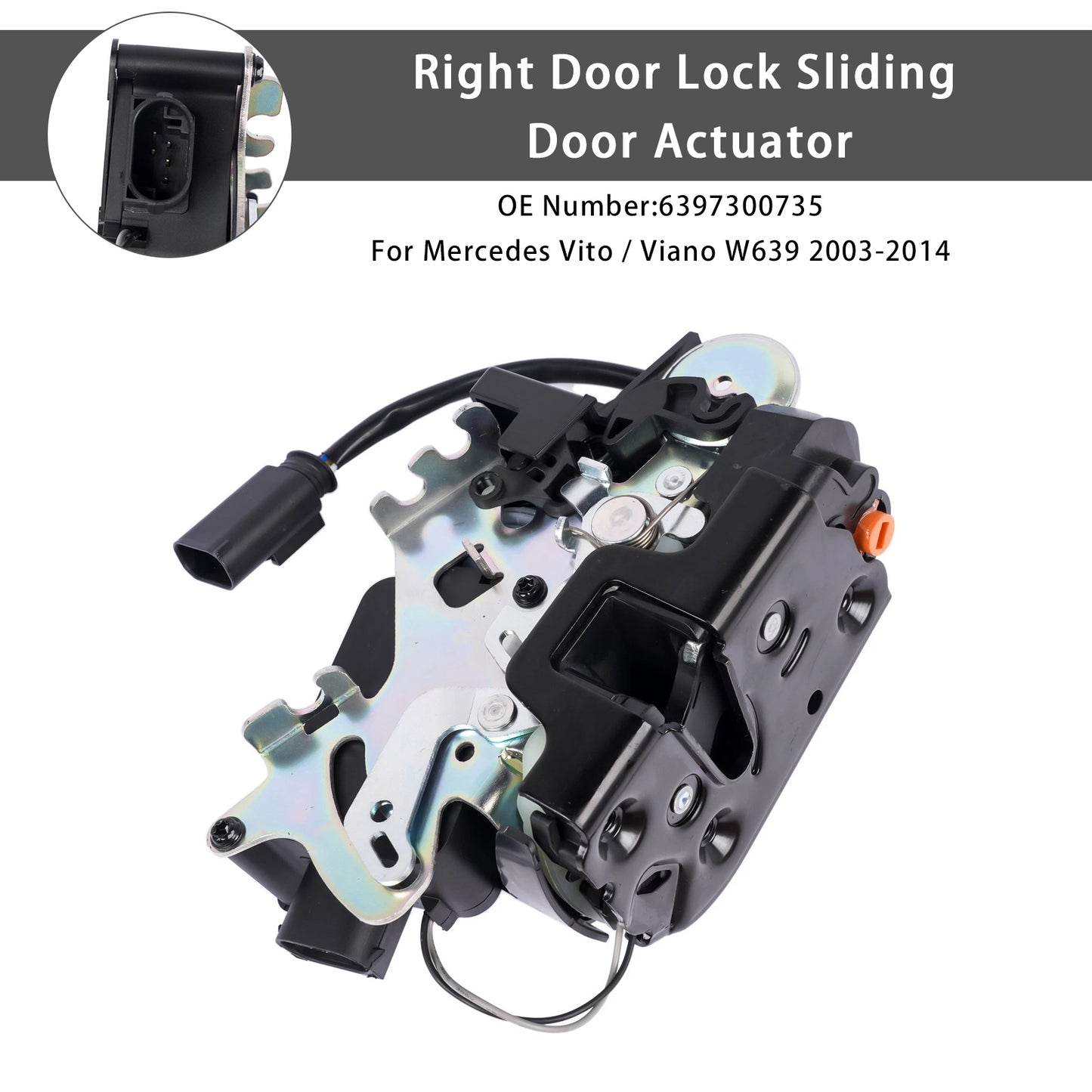 2003-2014 Mercedes Vito / Viano W639 6397300735 Right Door Lock Sliding Door Actuator