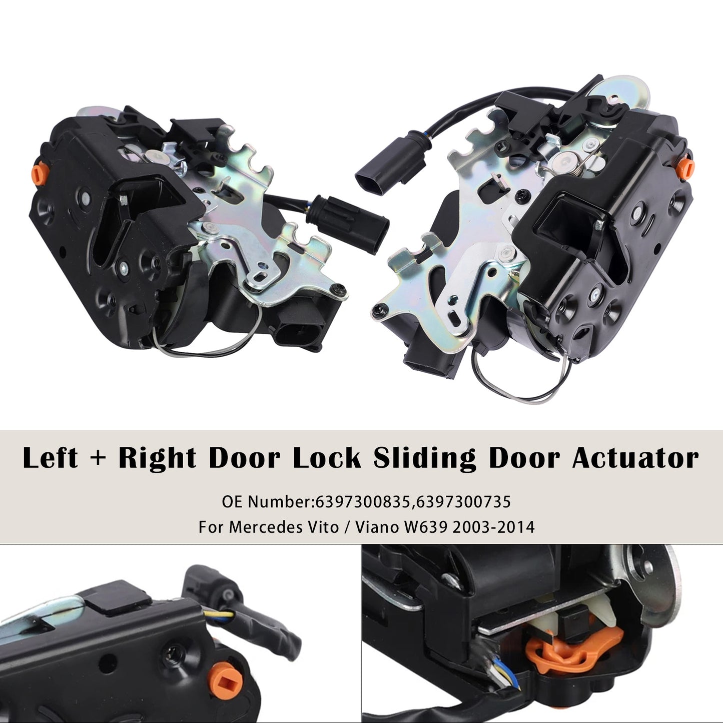 Mercedes Vito Viano W639 6397300835 2x Door Lock Sliding Door Actuator