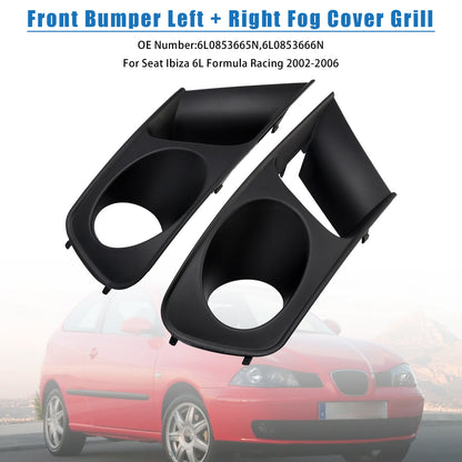 2002-2006 SEAT Ibiza Type 6L Pre-facelift FR Model 6L0853665N Front Bumper Left + Right Fog Cover
