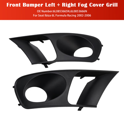 2002-2006 SEAT Ibiza Type 6L Pre-facelift FR Model 6L0853665N Front Bumper Left + Right Fog Cover
