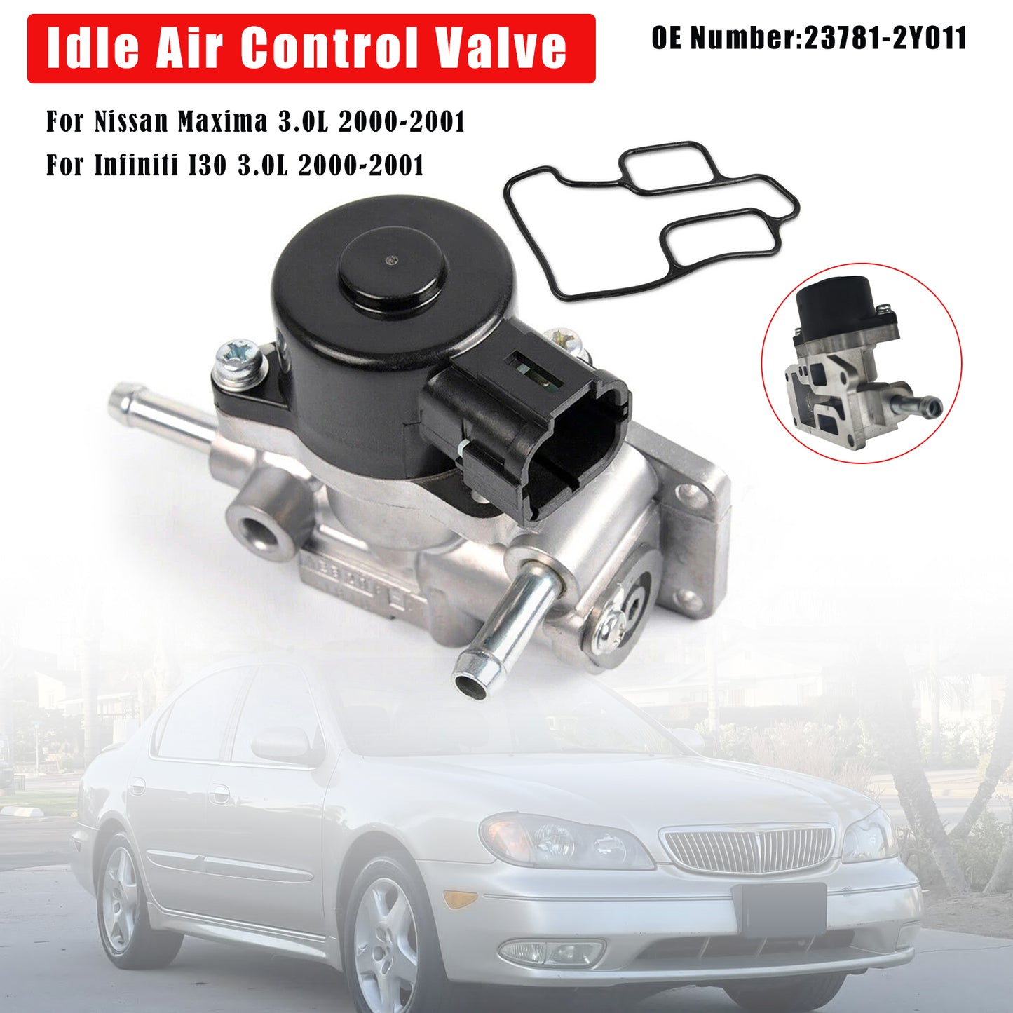 00-01 Nissan Maxima Infiniti I30 3.0L 23781-2Y011 Idle Air Control Valve