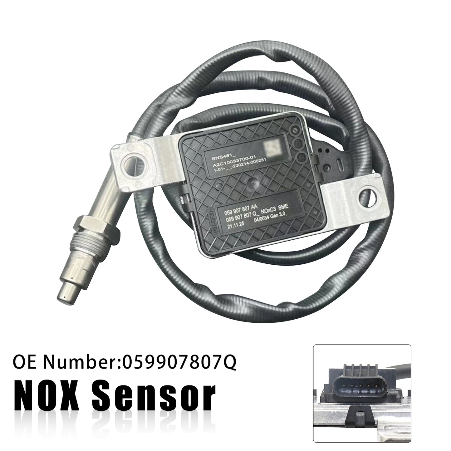 2010-2015 Audi Q7 4LB TDI 3.0L 059907807Q Front Nitrogen Oxide Nox Sensor