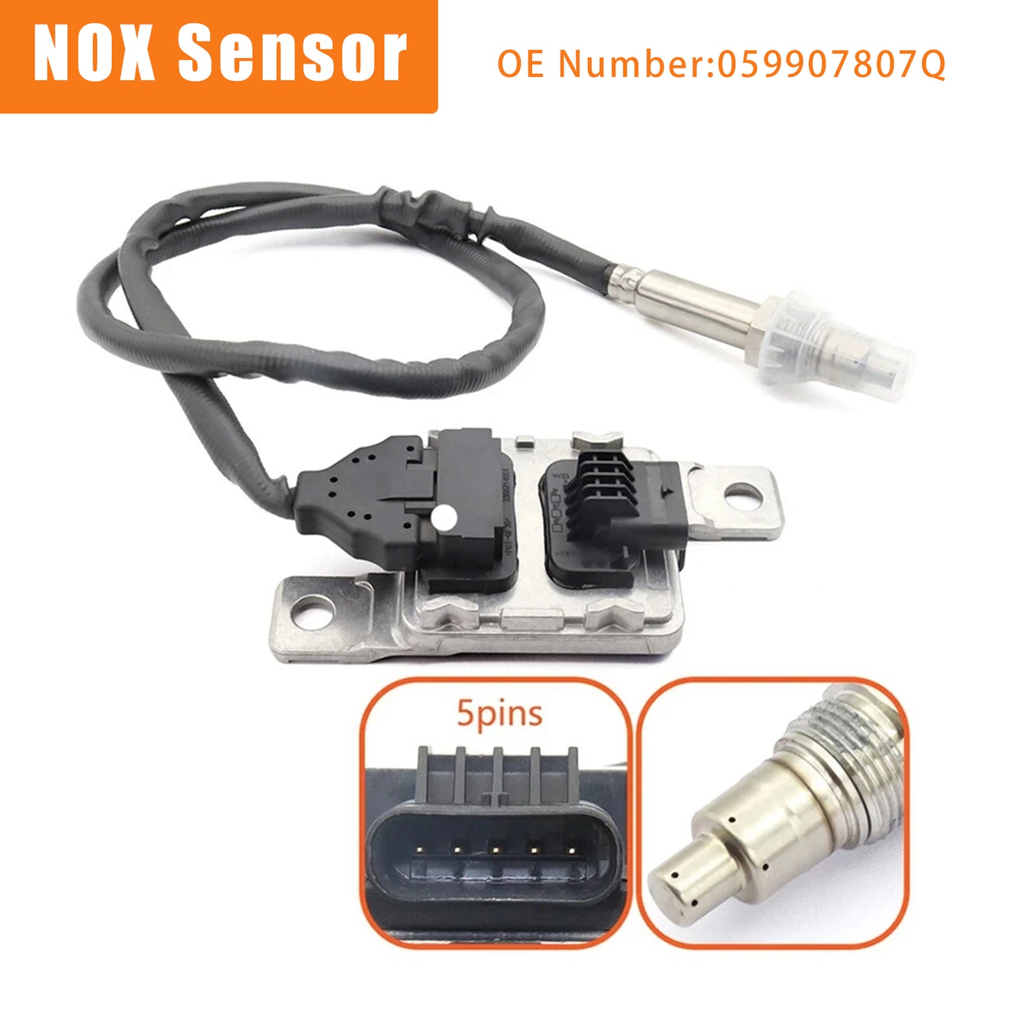 2010-2015 Audi Q7 4LB TDI 3.0L 059907807Q Front Nitrogen Oxide Nox Sensor