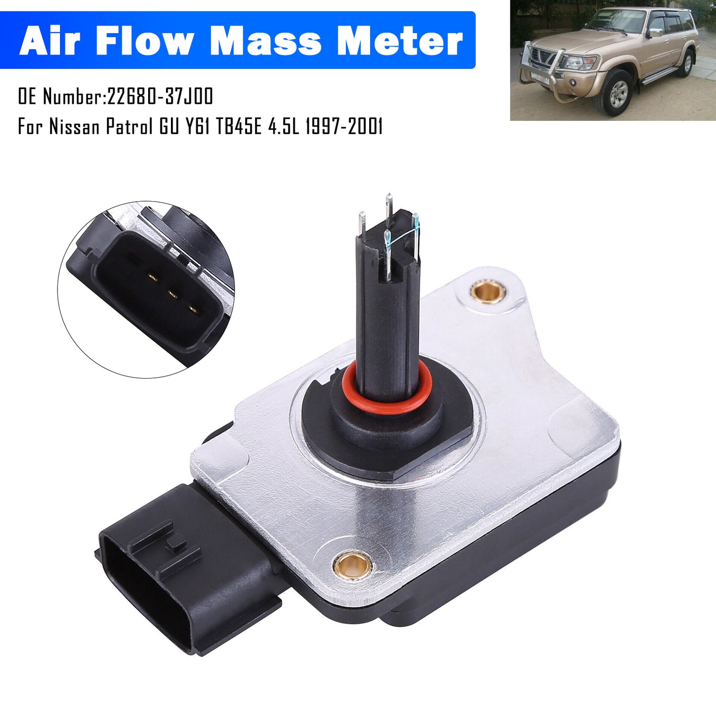 1997-2001 Nissan Patrol GU Y61 TB45E 4.5L 22680-37J00 Air Flow Mass Meter