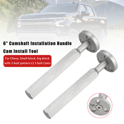 Chevy with 3-bolt pattern 2x 6" Camshaft Installation Handle Cam Install Tool
