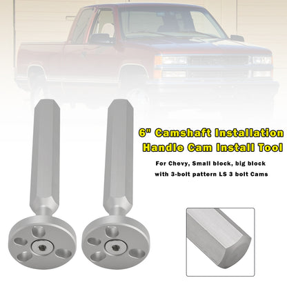 Chevy with 3-bolt pattern 2x 6" Camshaft Installation Handle Cam Install Tool