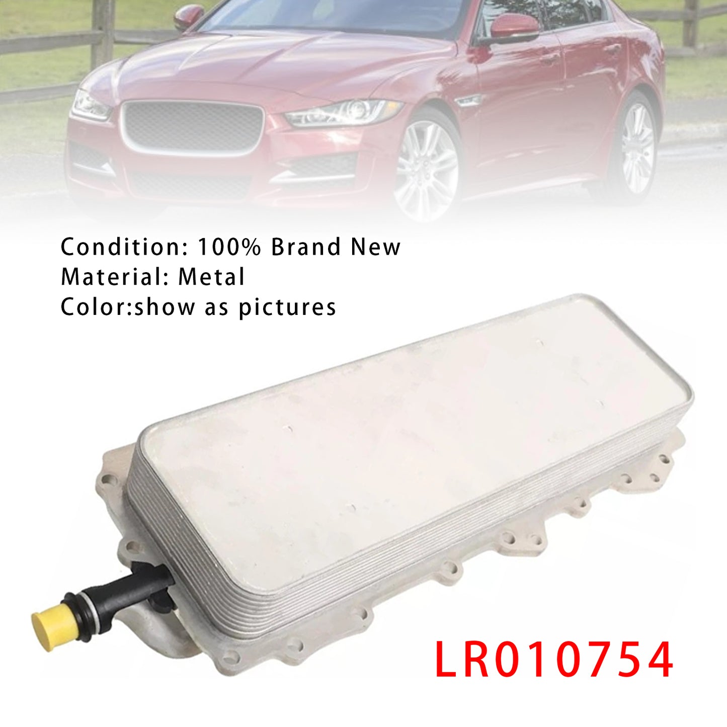 2017-2019 Jaguar XE LR010754 Engine Oil Cooler w/Gasket