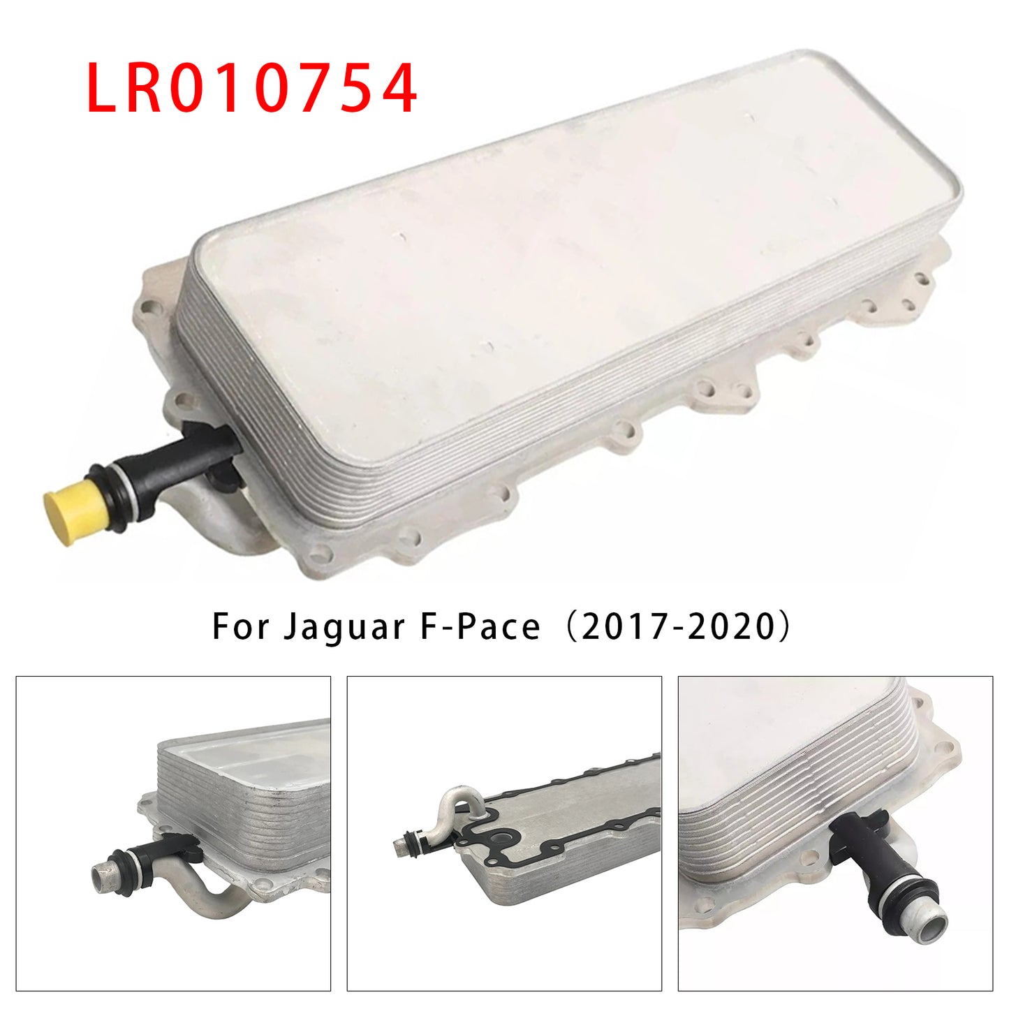 2017-2019 Jaguar XE LR010754 Engine Oil Cooler w/Gasket
