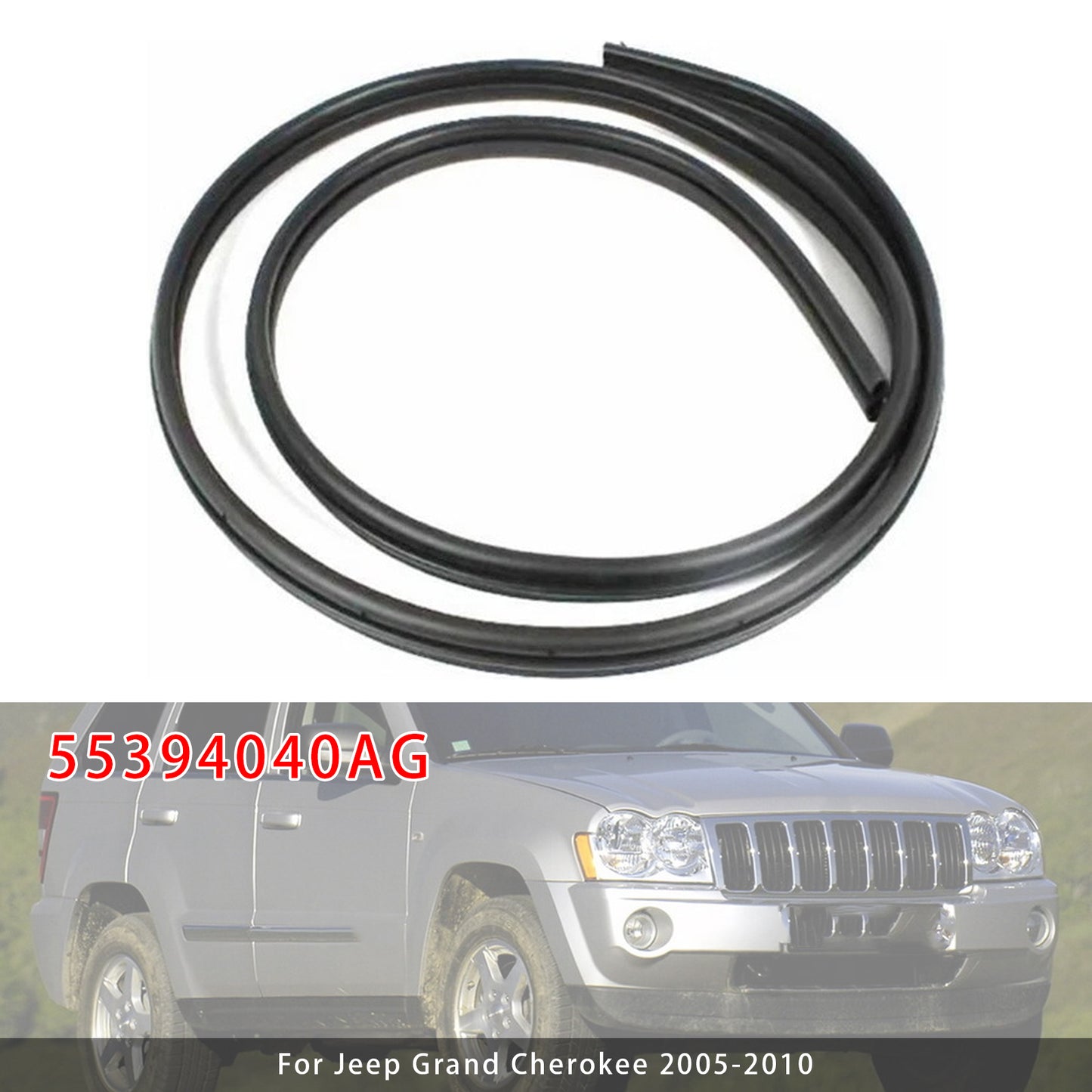 2005-2010 Jeep Grand Cherokee 55394040AG LH/RH Front Door Seal Weatherstripping