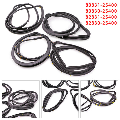 1998-2005 Nissan D22 Frontier 4PCS Front Rear Door Rubber Seal Weatherstrip