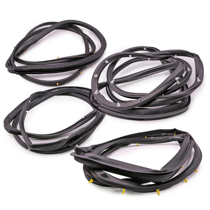 1998-2005 Nissan D22 Frontier 4PCS Front Rear Door Rubber Seal Weatherstrip