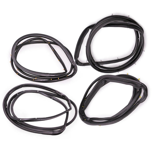 4PCS Front Rear Door Rubber Seal Weatherstrip 1998-2005 Nissan D22 Frontier