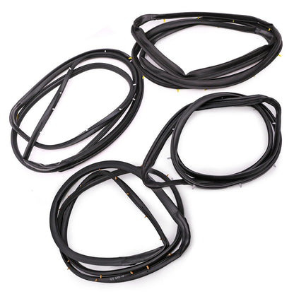 1998-2005 Nissan D22 Frontier 4PCS Front Rear Door Rubber Seal Weatherstrip