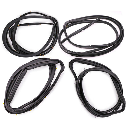 1998-2005 Nissan D22 Frontier 4PCS Front Rear Door Rubber Seal Weatherstrip