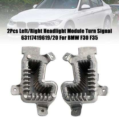 2013-2013 BMW 320i Sport Design Package 14 63117419620 2Pcs Left/Right Headlight Module Turn Signal