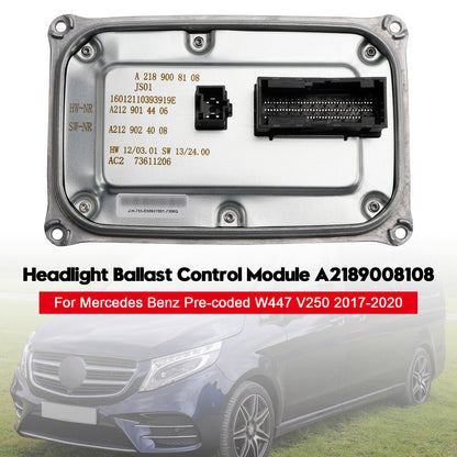 Mercedes Benz Pre-coded W447 V250 A2189008108 Headlight Ballast Control Module