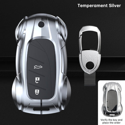 Lexus ES260h/RX350h/LS500h/NX260/UX260 Leather Alloy Zinc Car Key Silvery Case Cover