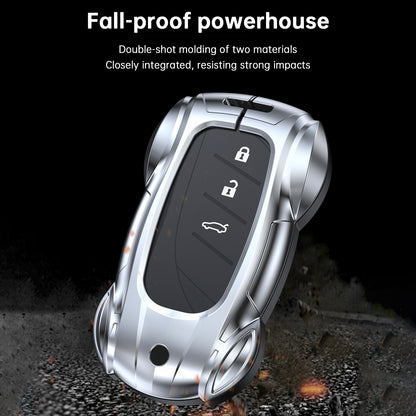 Lexus ES260h/RX350h/LS500h/NX260/UX260 Leather Alloy Zinc Car Key Silvery Case Cover