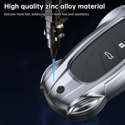 Lexus ES260h/RX350h/LS500h/NX260/UX260 Leather Alloy Zinc Car Key Silvery Case Cover