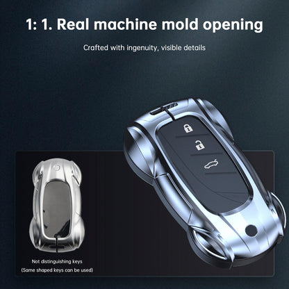 Lexus ES260h/RX350h/LS500h/NX260/UX260 Leather Alloy Zinc Car Key Silvery Case Cover