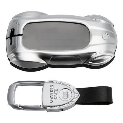 Lexus ES260h/RX350h/LS500h/NX260/UX260 Leather Alloy Zinc Car Key Silvery Case Cover