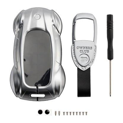 Lexus ES260h/RX350h/LS500h/NX260/UX260 Leather Alloy Zinc Car Key Silvery Case Cover