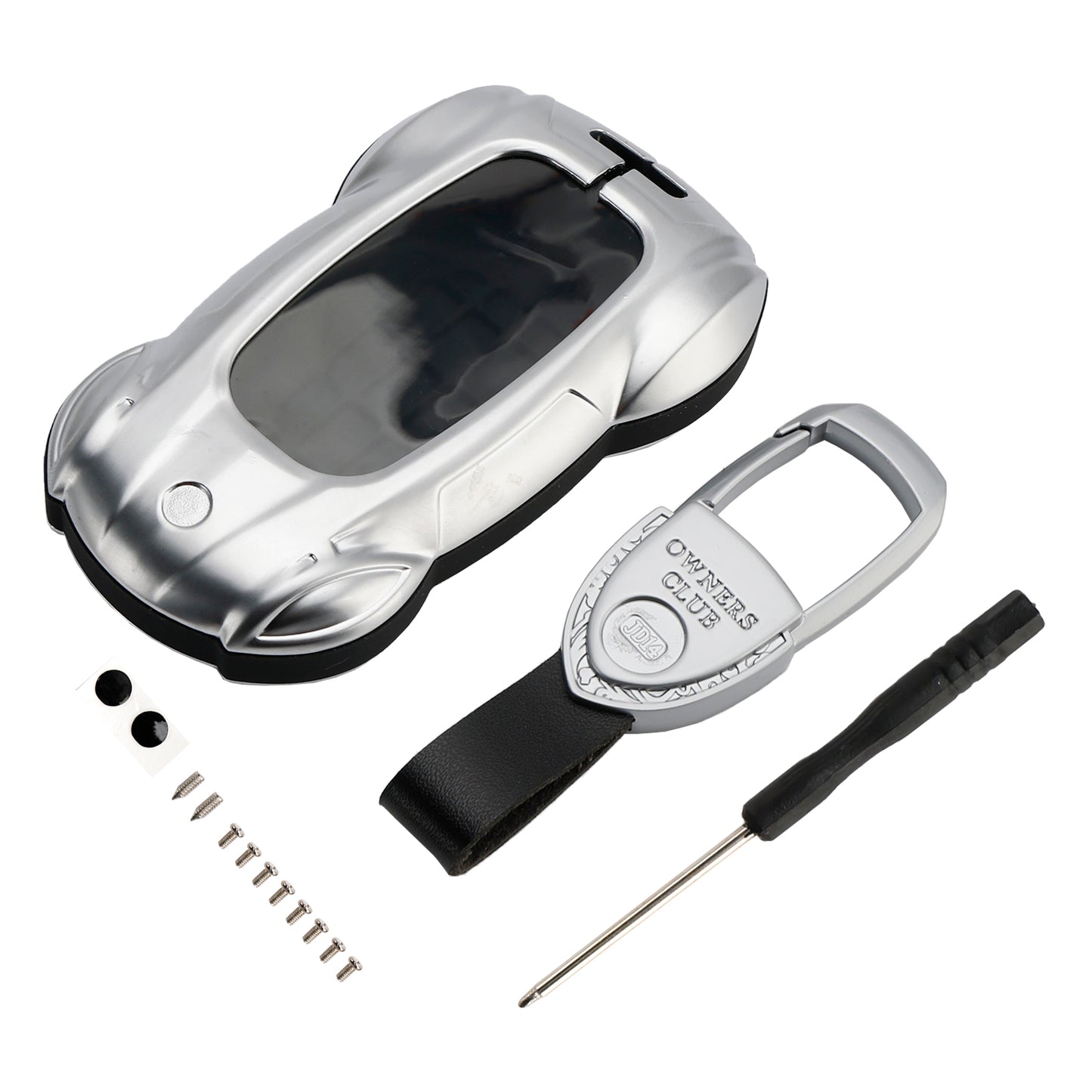 Lexus ES260h/RX350h/LS500h/NX260/UX260 Leather Alloy Zinc Car Key Silvery Case Cover