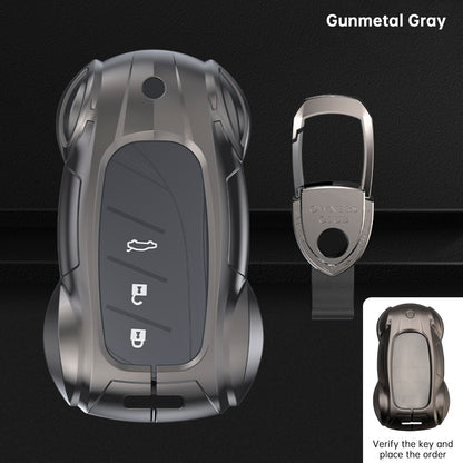 Lexus ES260h/RX350h/LS500h/NX260/UX260 Leather Alloy Zinc Car Key Gray Case Cover