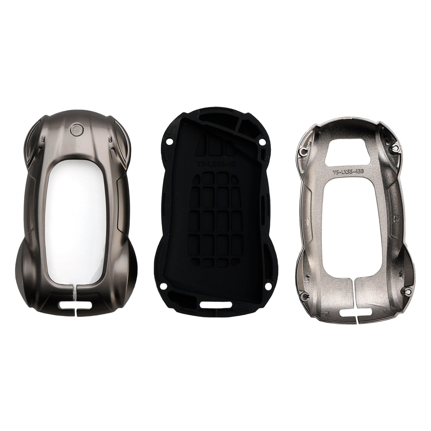Lexus ES260h/RX350h/LS500h/NX260/UX260 Leather Alloy Zinc Car Key Gray Case Cover