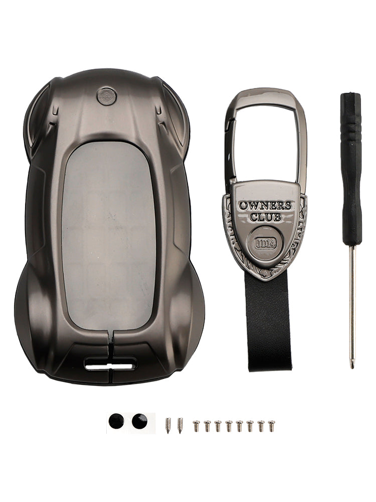Lexus ES260h/RX350h/LS500h/NX260/UX260 Leather Alloy Zinc Car Key Gray Case Cover