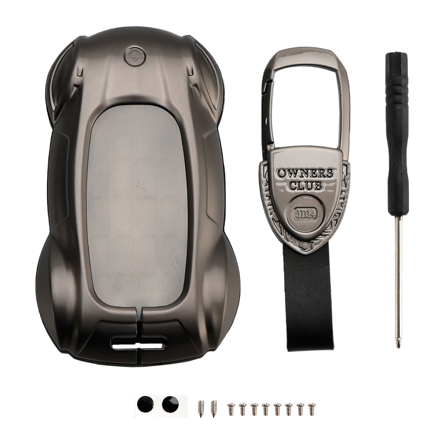 Lexus ES260h/RX350h/LS500h/NX260/UX260 Leather Alloy Zinc Car Key Gray Case Cover