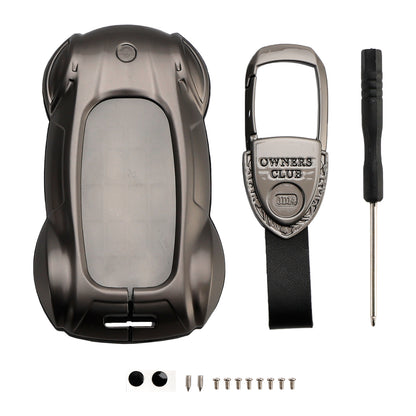 Lexus ES260h/RX350h/LS500h/NX260/UX260 Leather Alloy Zinc Car Key Gray Case Cover