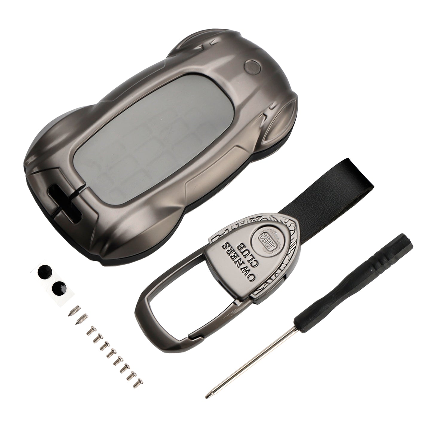 Lexus ES260h/RX350h/LS500h/NX260/UX260 Leather Alloy Zinc Car Key Gray Case Cover